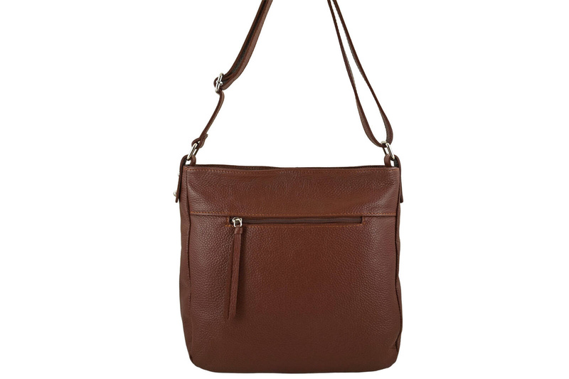 Torebka codzienna skórzana damska - Brązowa jasna