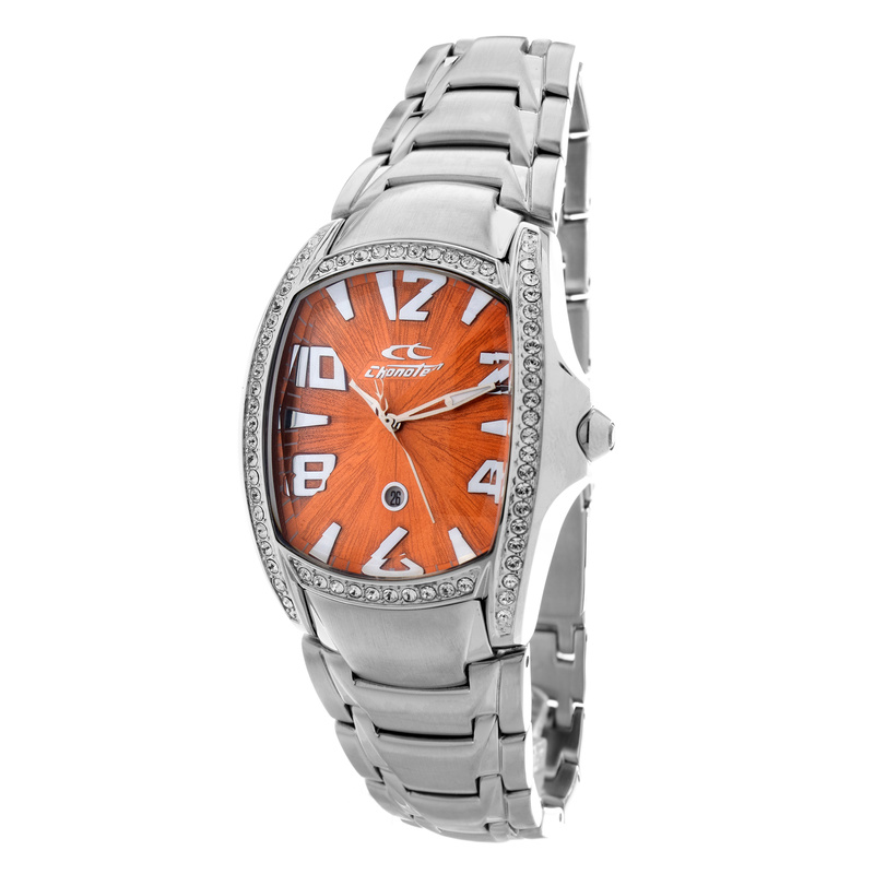 Zegarek CHRONOTECH CT7988LS-68M. Kwarcowy, Kolor pomarańczowy. Kobieta.