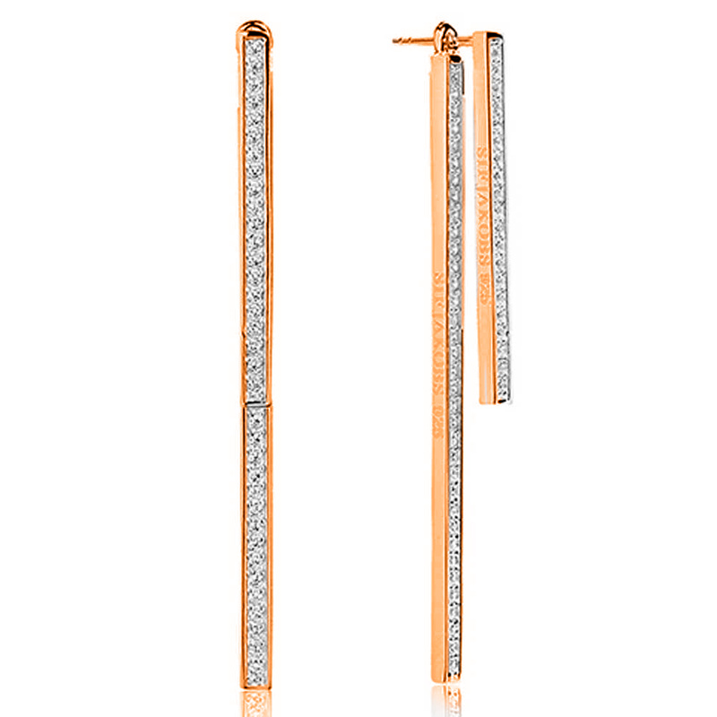Biżuteria SIF JAKOBS E1035-CZ-RG. SLOPES, Kolor złoty. Kobieta.