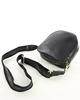 Torba skórzana na dwa zamki crossbody camera bag - MARCO MAZZINI czarny