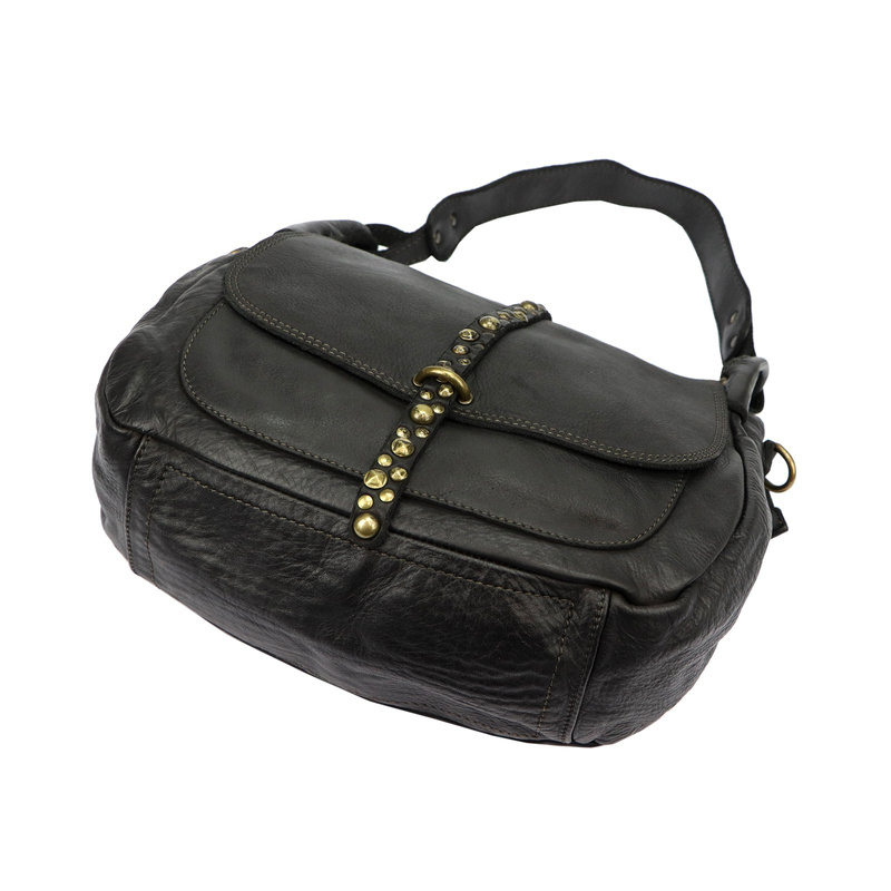 VS damska listonoszka skóra naturalna torebka przez ramię z dżetami