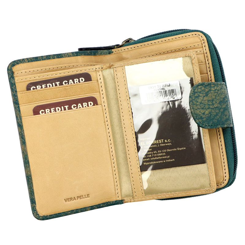 Mato Grosso pionowy duży damski portfel skóra naturalna portmonetka RFID