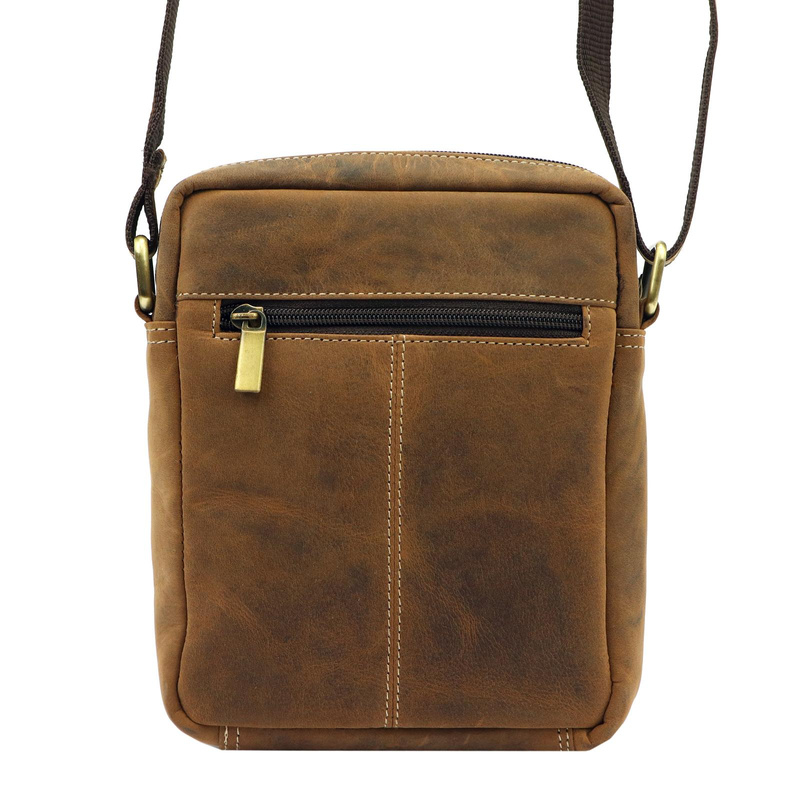 Nordee męska saszetka skóra naturalna torba na ramię z kieszeniami
