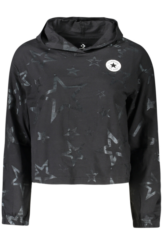 Koszulka z długim rękawem dla dziewcząt Converse, czarna