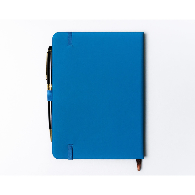 Niebieski notes w formacie B6 zadrukowany w kropki - Peterson