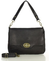 Legendarna torebka skórzana na ramię 2 w 1 genuine lether - MARCO MAZZINI czarna