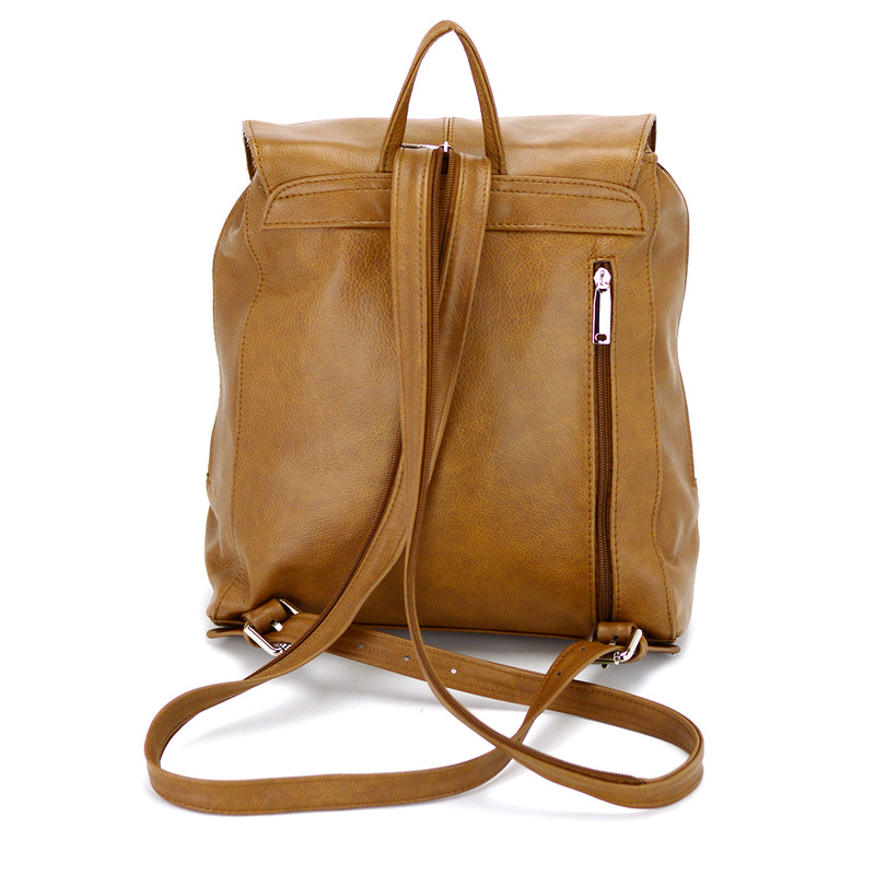 Voyager Miejski damski plecak ze skóry naturalnej z kieszeniami