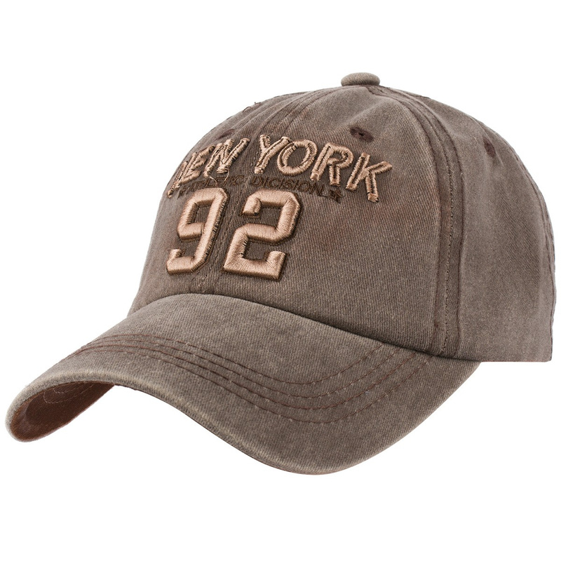 Brązowa Czapka z daszkiem baseballówka vintage uniwersalna cz-m-83