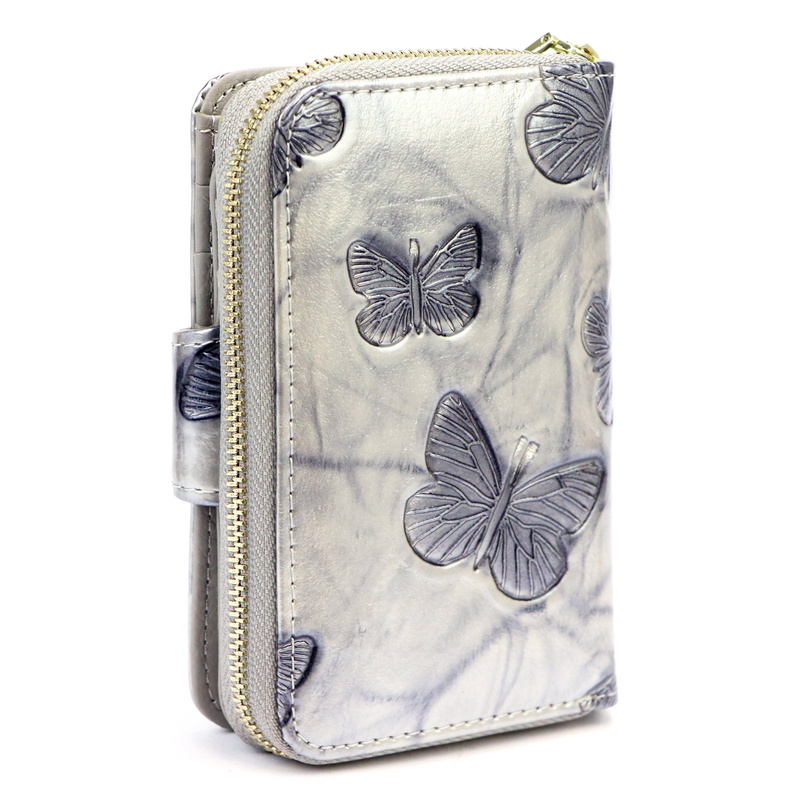 Gregorio portfel damski skóra naturalna lakierowana pionowa portmonetka