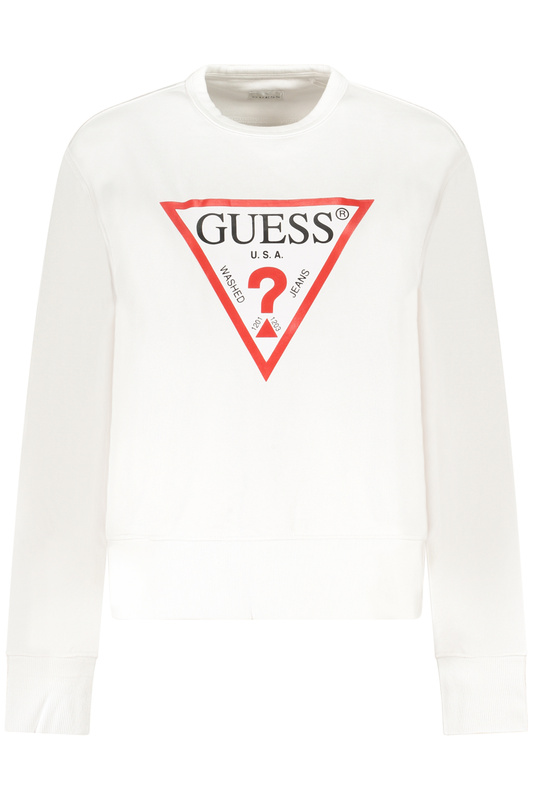 BIAŁA BLUZA DAMSKA GUESS JEANS Z ROZPINANYM NA ZAMEK