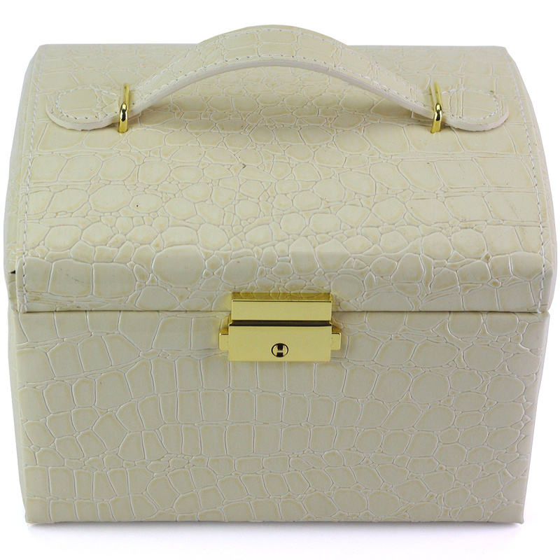 Eleganki kuferek ze skóry ekologicznej PATRIZIA BEAUTY-18013-BL