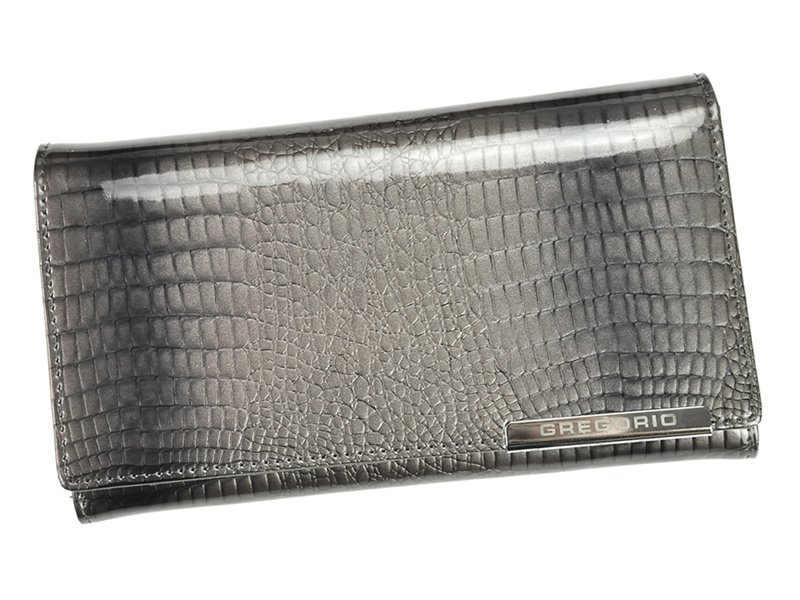 Gregorio damski portfel skóra naturalna duża portmonetka skóra krokodyla