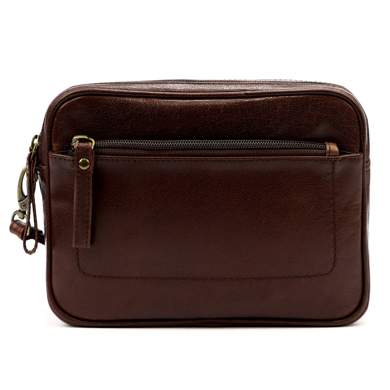 EL FORREST męska saszetka skóra naturalna saszetka do ręki kieszenie