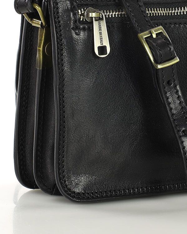 Torba skórzana kwadratowa premium Florence bag - MARCO MAZZINI brązowa