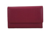 Portfel skórzany damski włoski - Fuksja