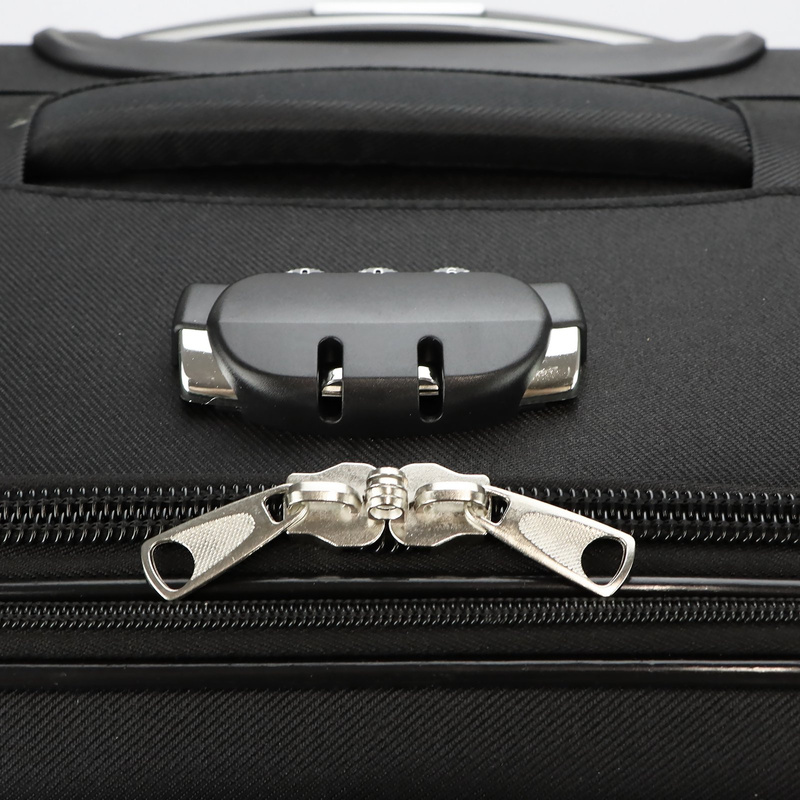 EASY TRIP zestaw podróżnych trzech walizek na kółkach materiałowe