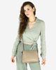 Torebka skórzana crossbody listonoszka dwie komory - MARCO MAZZINI beż cappuccino