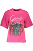 DAMSKI T-SHIRT Z KRÓTKIM RĘKAWEM CAVALLI CLASS RÓŻOWY