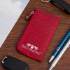 Etui na dokumenty karty czerwone skórzane skóra croco slim Beltimore J06