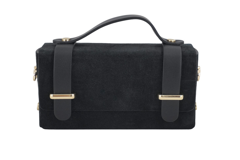 Zamszowa torebka Barberinis wizytowa - Czarna