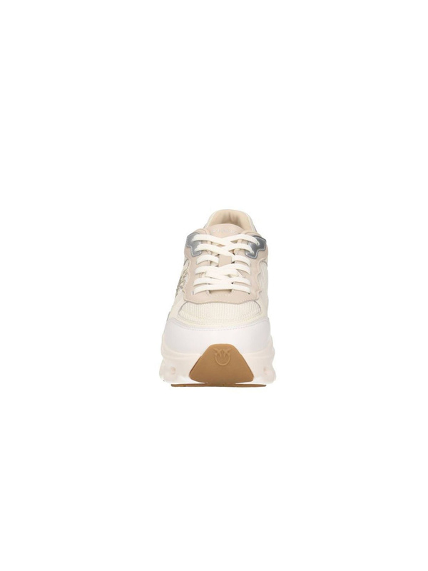 Mleczno-beżowe sneakersy damskie Pinko SS0167 P132 D70
