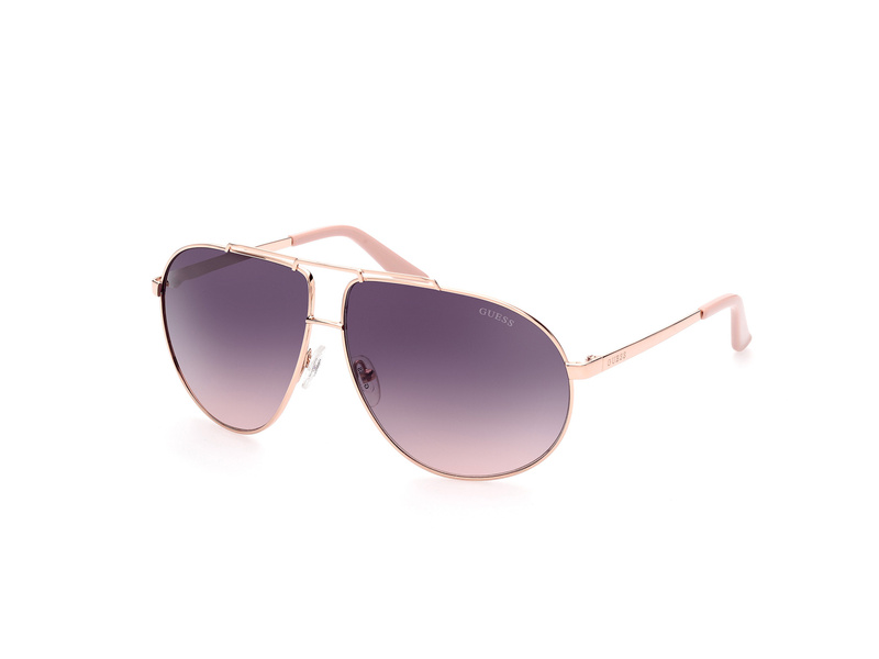 Okulary GUESS GU5208-6428B. Okulary przeciwsłoneczne, Kolor różowy złoty. Unisex.