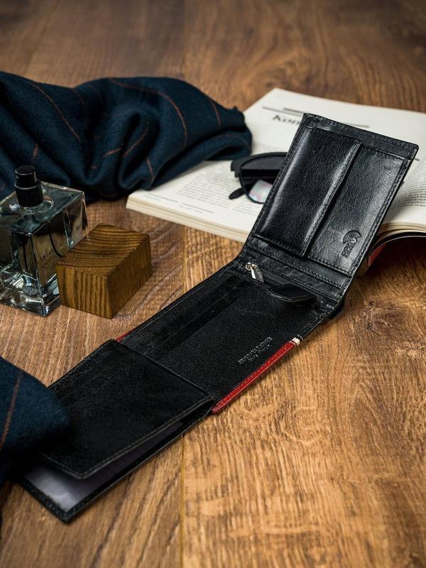 Portfel Skórzany Męski Rozbudowany Skóra Naturalna RFID Rovicky