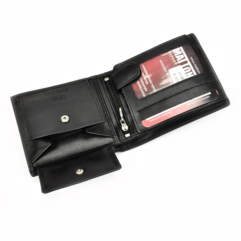 Money Kepper portfel męski skóra naturalna rozbudowany kompaktowy