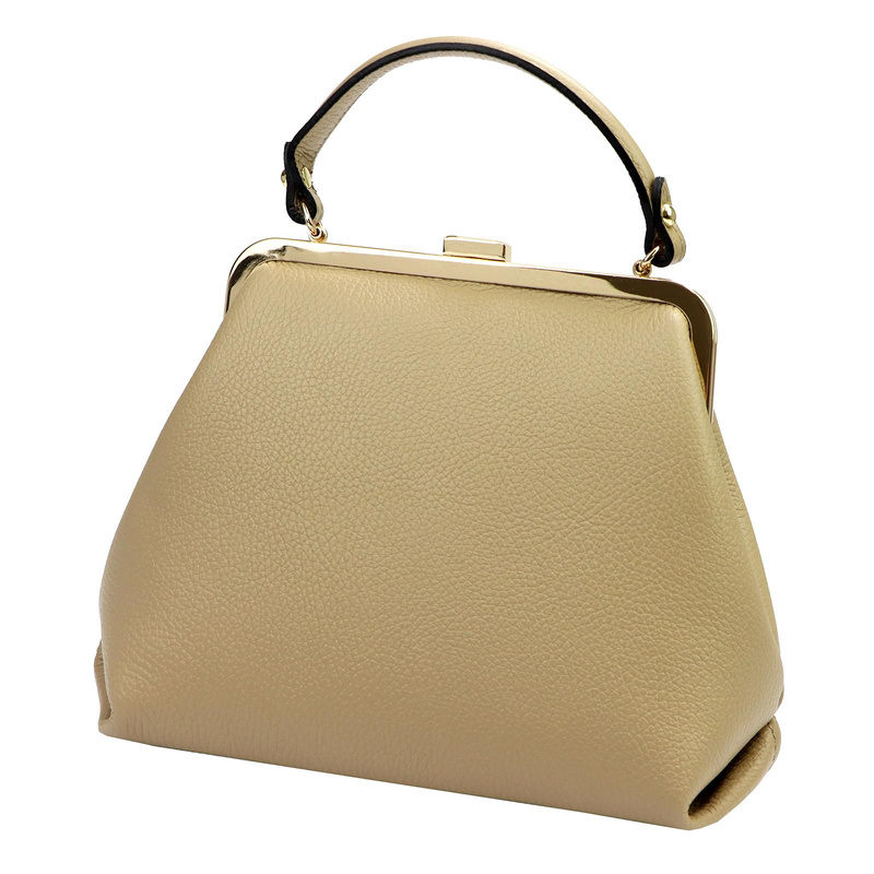 Luka mały kuferek damski skórzana torebka do ręki na bigiel z paskiem