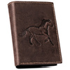 Skórzany męski portfel Wild ANIMALS N4-CHM HORSE
