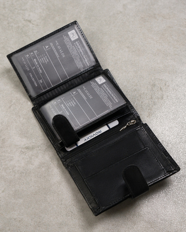 Skórzany męski portfel Cavaldi 0001-P-BS RFID