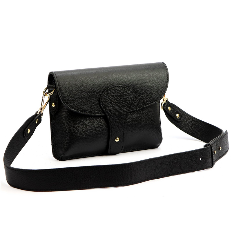 Vera Pelle damska listonoszka skóra naturalna crossbody torebka na ramię