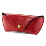 Florence Skórzane Etui Na Okulary Damskie Naturalna Skóra zamknięcie magnes