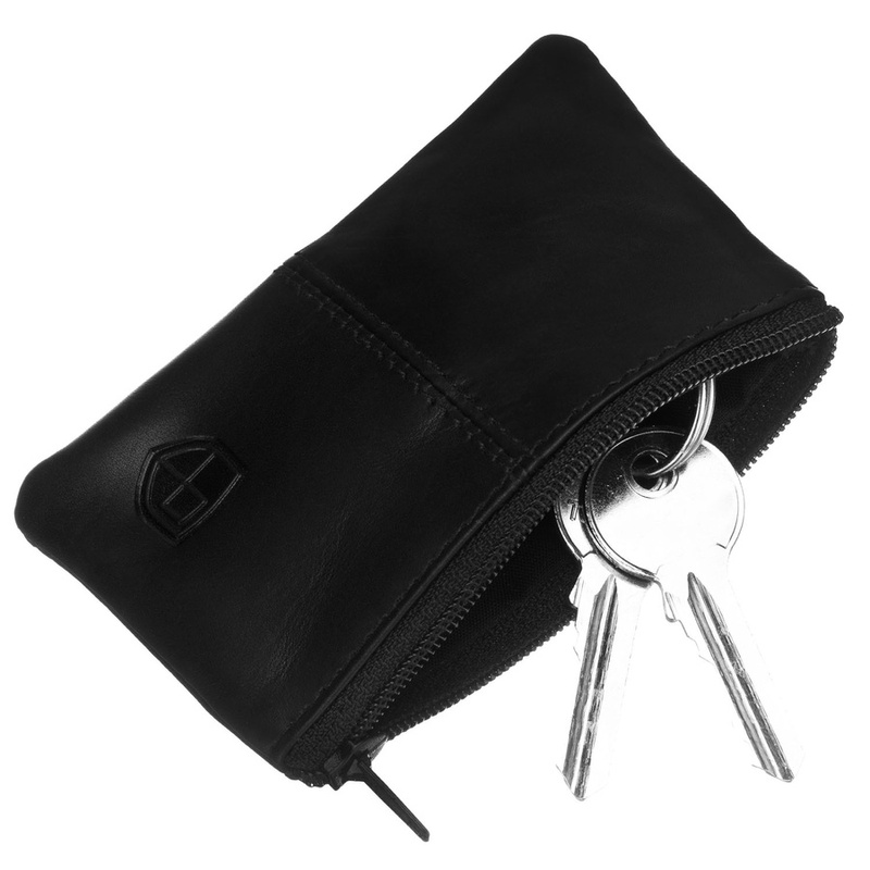 Skórzane etui na klucze w czarnym kolorze - Peterson