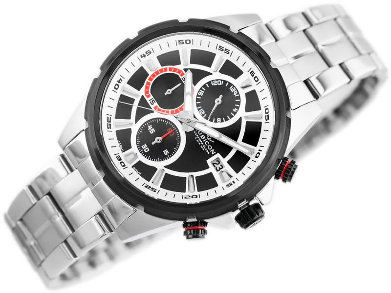 ZEGAREK MĘSKI RUBICON RNDE09 (zr101b) chronograf szafirowe szkło