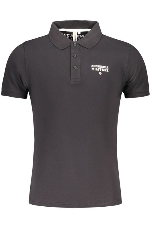 MILITARY ACADEMY CZARNY MĘSKI POLO Z KRÓTKIM RĘKAWEM