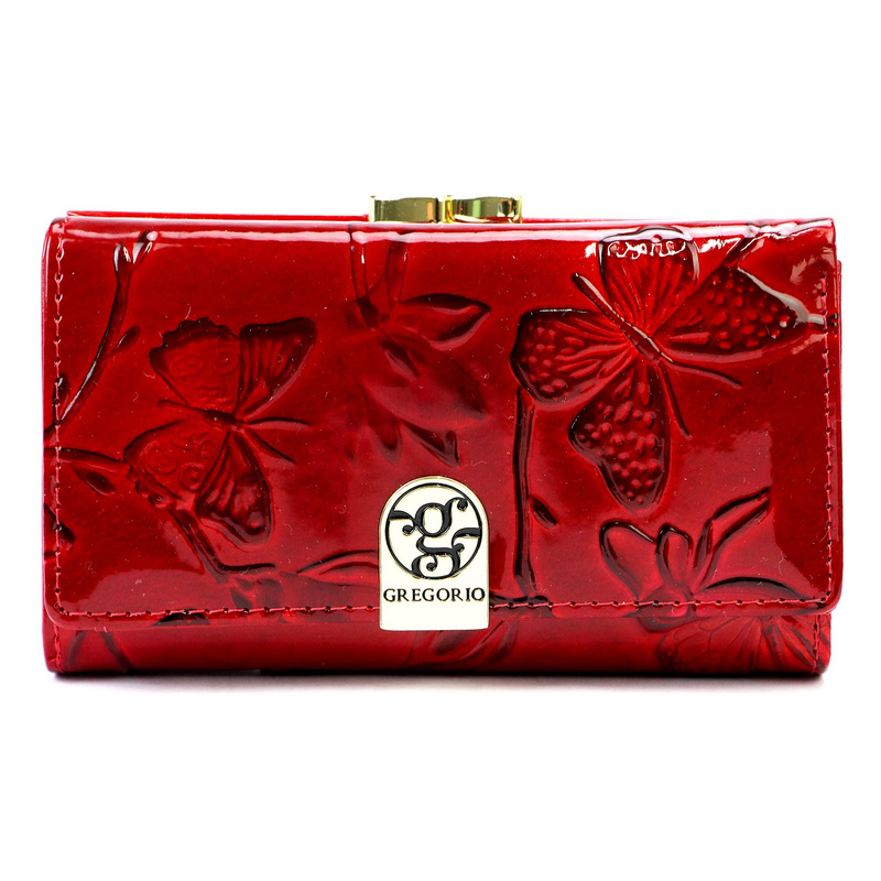 Portfel damski z elementami ze skóry naturalnej Gregorio BTE-108