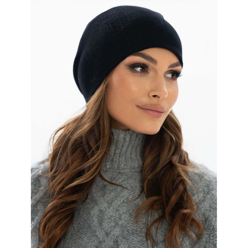 Czapka damska Beanie z kryształkami czarna - Peterson