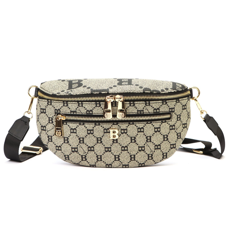 BRICIOLE damska nerka biodrowa skóra eko miejska saszetka z kieszeniami