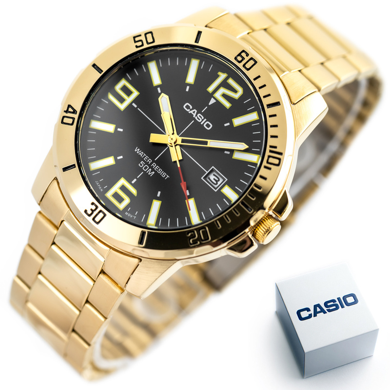 ZEGAREK MĘSKI CASIO MTP-VD01G-1B + BOX
