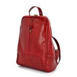 Florence Miejski Damski plecak skóra naturalna z kieszeniami na suwak