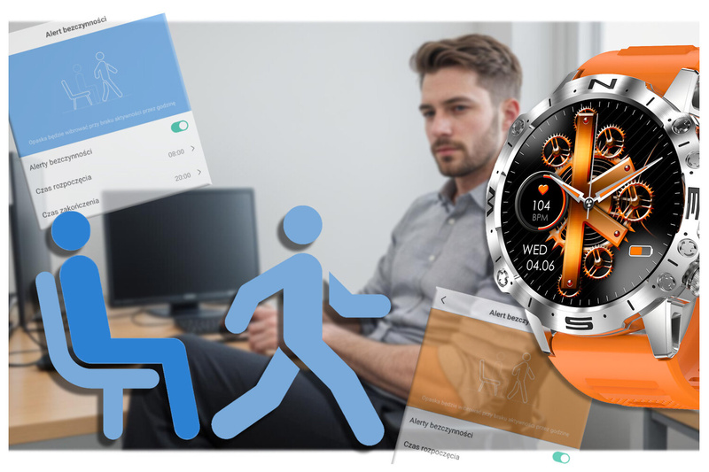 SMARTWATCH MĘSKI GRAVITY GT20-4 - AMOLED, DODATKOWY PASEK (sg024d)