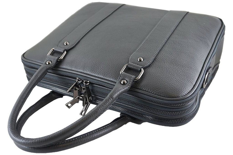 Aktówka skórzana damska - Barberini's - Granatowa