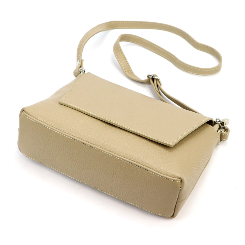 Luka Listonoszka damska skórzana torebka na ramię krótki łańcuszek klapa