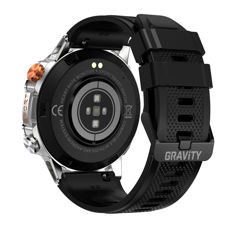 SMARTWATCH MĘSKI GRAVITY GT20-1 - AMOLED, DODATKOWY PASEK (sg024a)