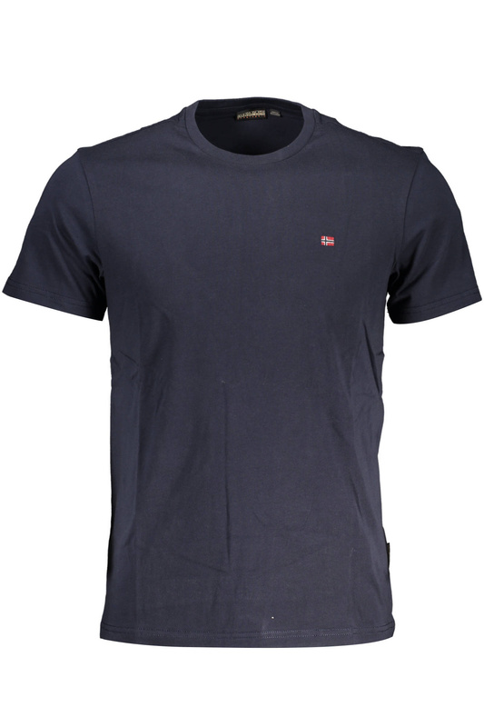 NIEBIESKI T-SHIRT MĘSKI NAPAPIJRI Z KRÓTKIM RĘKAWEM