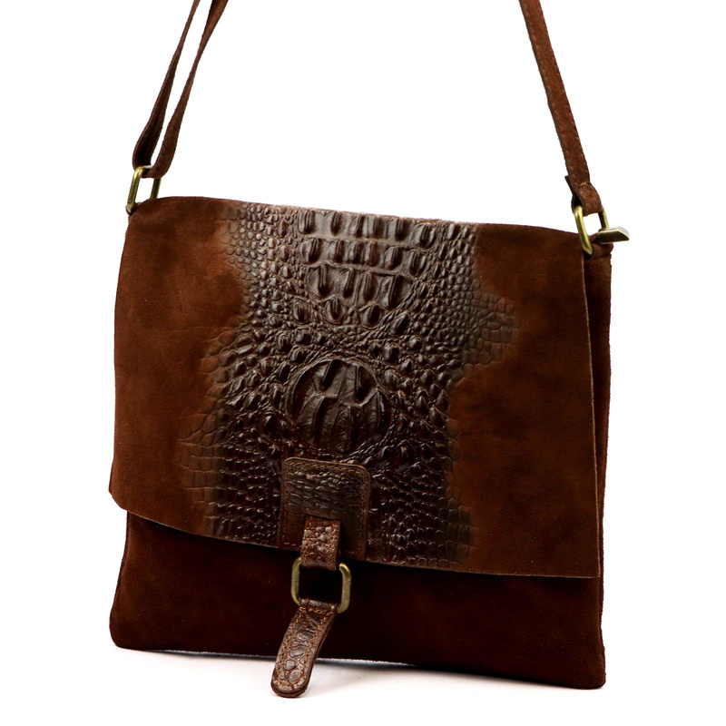 Damska torebka ze skóry naturalnej Luka 26-076 CROCO