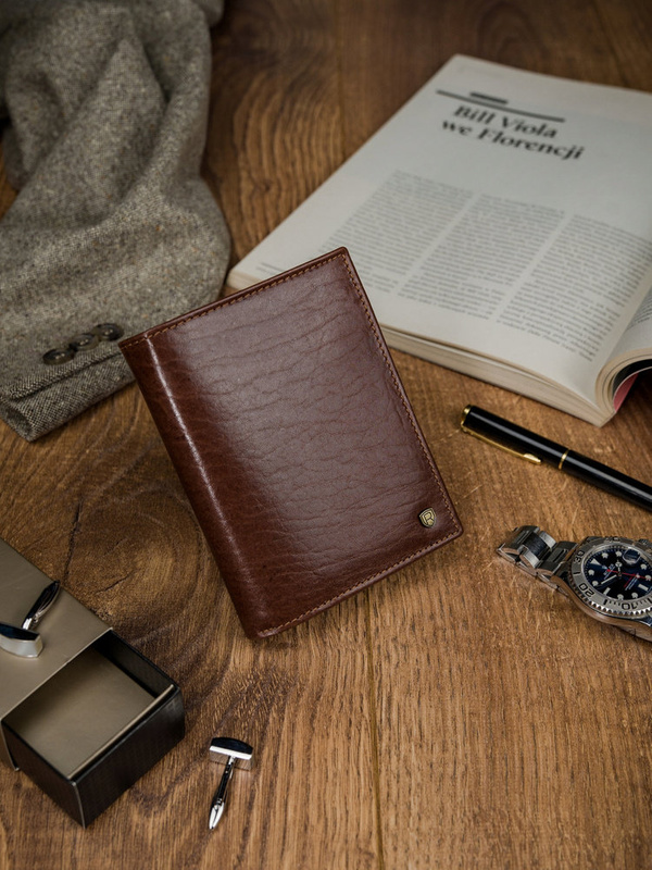 Rovicky portfel męski skóra naturalna rozbudowany pionowy duży