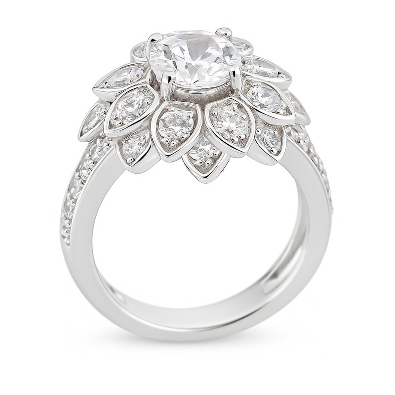 Biżuteria DIAMONFIRE 9501921082170. Pierścionek, Kolor szary. Kobieta.
