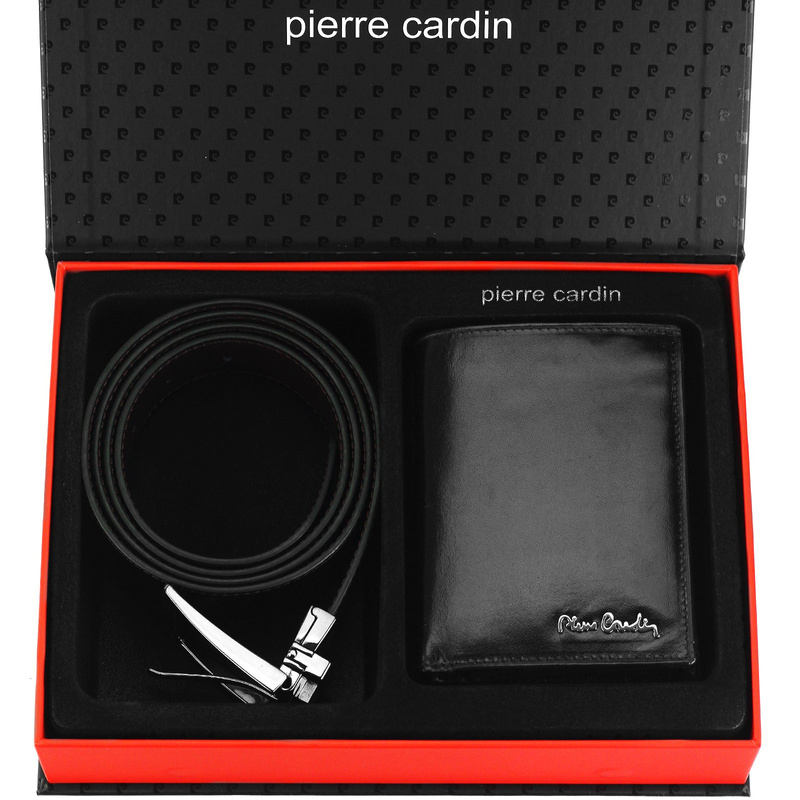 Meski zestaw prezentowy skóra naturalna Pierre Cardin ZG-127-BR